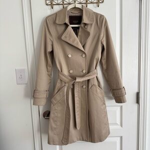 Coach Beige Double-Breasted Trench Coat